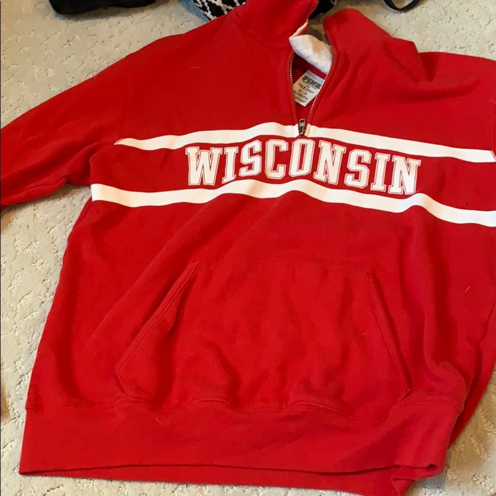 VS Pink Wisconsin Hoodie Size XS